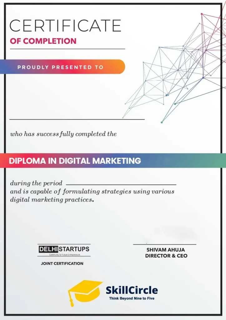diploma in digital marketing certificate