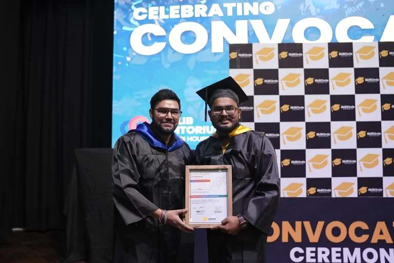 SkillCircle graduate receiving a certificate at convocation