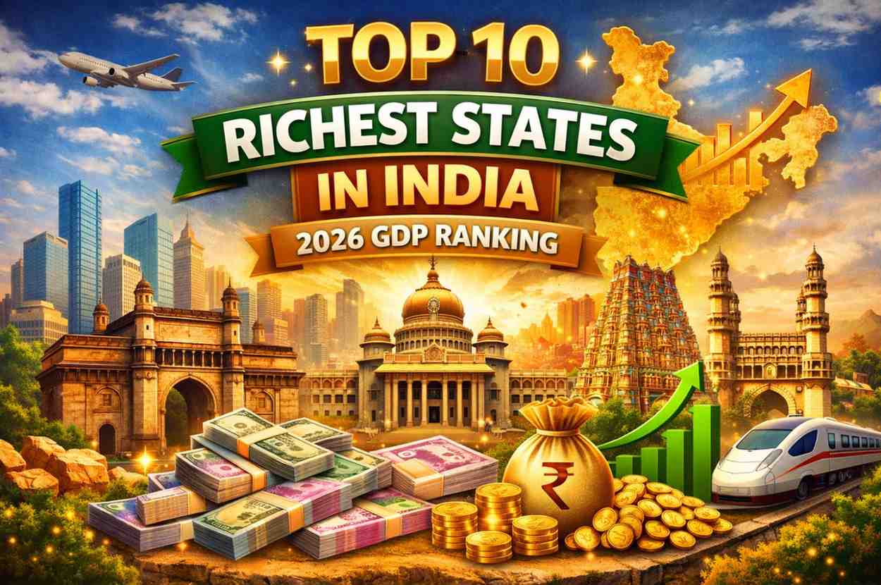 Top 10 Richest States in India: 2026 GDP Ranking