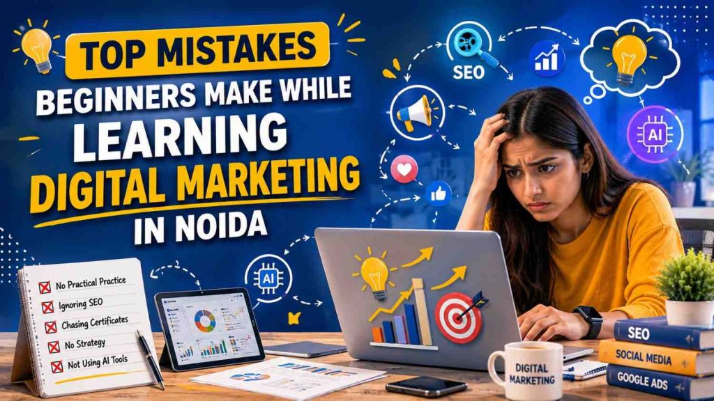 Top Mistakes Beginners Make While Learning Digital Marketing in Noida