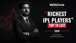 Top 10 Richest IPL Players (2026 Salary + Net Worth) – SkillCircle blog cover